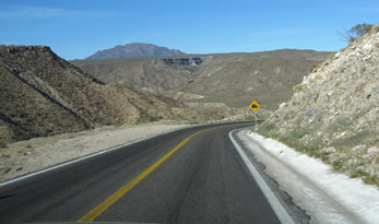 Blind corner Baja Highway